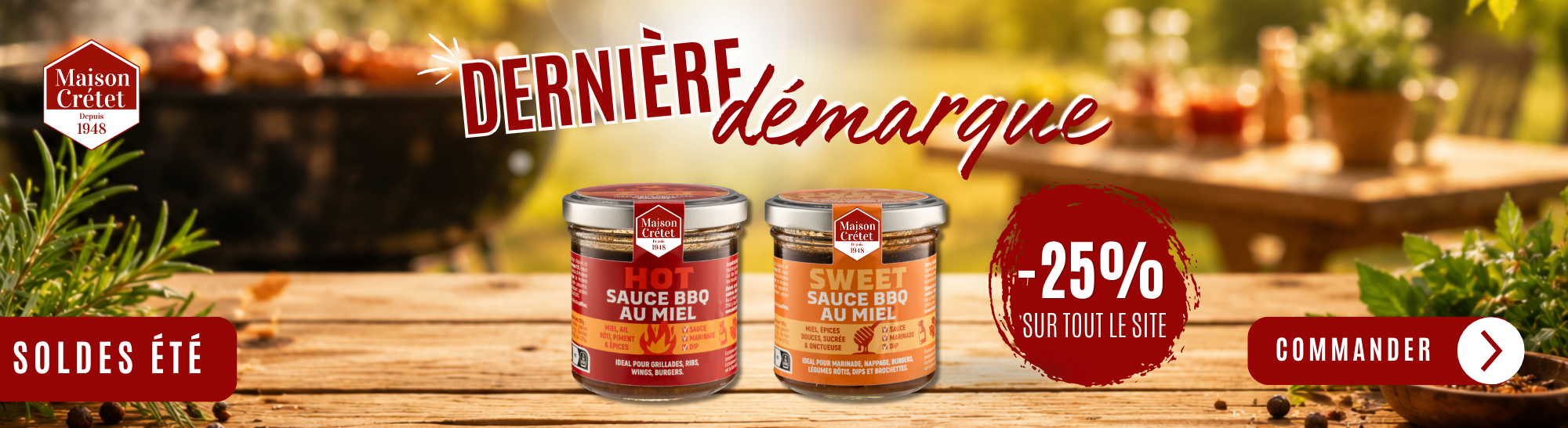 SOLDES ETE 2026 : -25% sur tout le site -  Remise automatiquement appliquée dans le panier